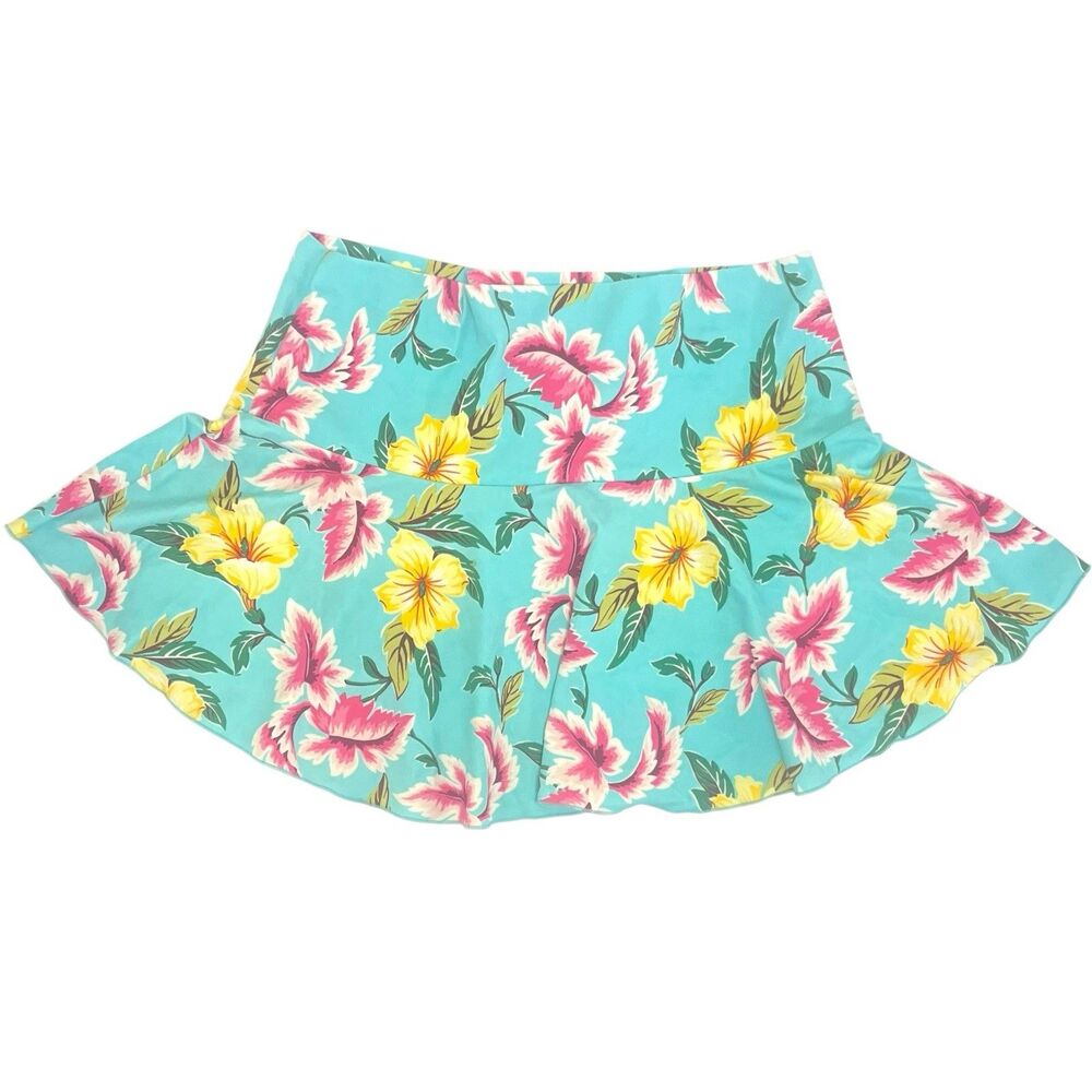 Victoria’s Secret Size M Multicolor Floral Swim Mini Skirt Cover-Up Quick-Dry